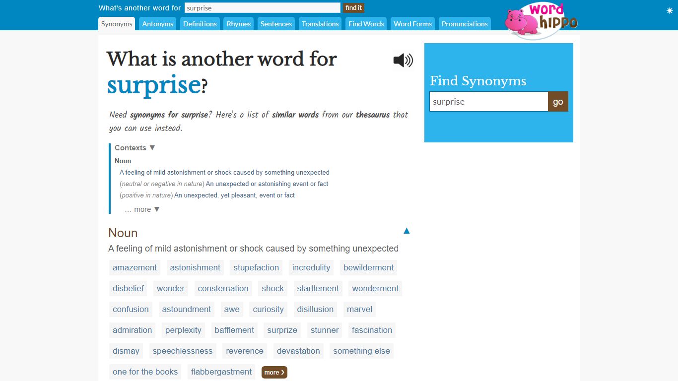 What is another word for surprise? | Surprise Synonyms - WordHippo ...